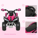 Pink 4-Wheel Foot-to-Floor Sliding Quad Bike for Toddlers 18-36 Months, No Power Magic Cars 7