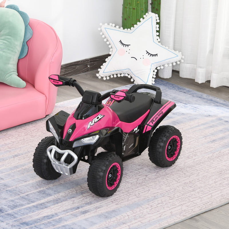 Pink 4-Wheel Foot-to-Floor Sliding Quad Bike for Toddlers 18-36 Months, No Power Magic Cars 8