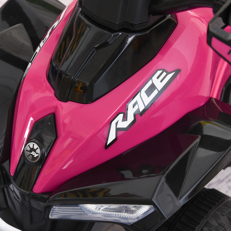 Pink 4-Wheel Foot-to-Floor Sliding Quad Bike for Toddlers 18-36 Months, No Power Magic Cars 9