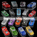Die-Cast Metal Toy Car Collection - 18-Pack 1:64 Scale Pickup and Racing Vehicles Magic Cars 3