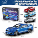 Die-Cast Metal Toy Car Collection - 18-Pack 1:64 Scale Pickup and Racing Vehicles Magic Cars 8