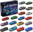Die-Cast Metal Toy Car Collection - 18-Pack 1:64 Scale Pickup and Racing Vehicles Magic Cars Variant 0
