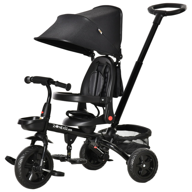 Kids 4-in-1 Tricycle with Reversible Seat in Black Magic Cars 3