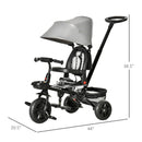 4-in-1 Kids Tricycle with Reversible Seat Gray Magic Cars 1