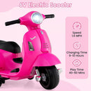 Battery-Powered Pink Vespa Scooter Ride-On for Kids Magic Cars 3