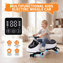 Electric 2-in-1 Kids Wiggle Car with 360° Steering and Music Magic Cars 3