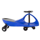 Blue Kids Wiggle Ride-On Car with Metal Frame for Ages 3 and Up, 110lb Capacity Magic Cars 2