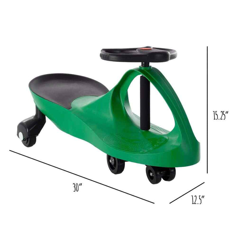 Zigzag Ride-On Car Toy for Kids 3 Years and Up Battery-Free Green Magic Cars 2