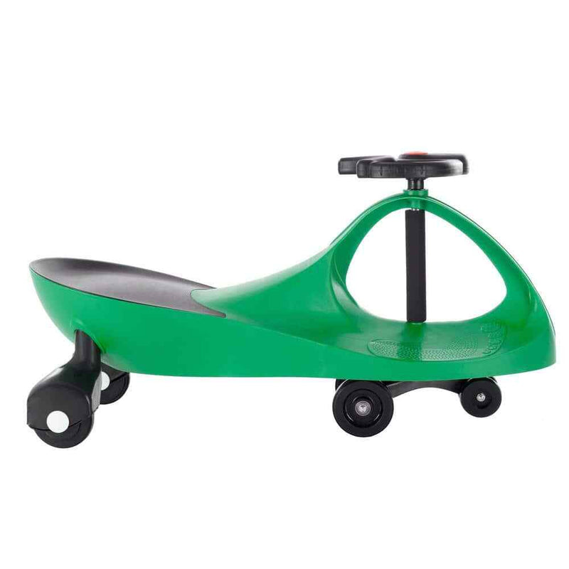 Zigzag Ride-On Car Toy for Kids 3 Years and Up Battery-Free Green Magic Cars 3