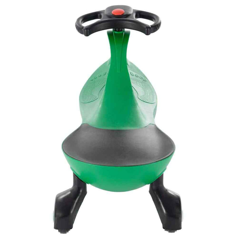 Zigzag Ride-On Car Toy for Kids 3 Years and Up Battery-Free Green Magic Cars 4