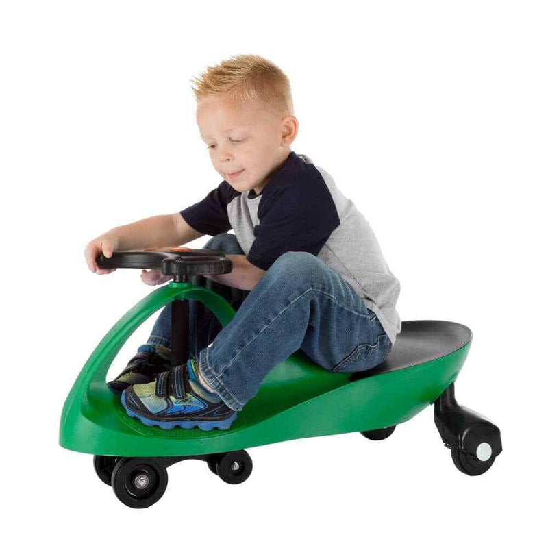 Zigzag Ride-On Car Toy for Kids 3 Years and Up Battery-Free Green Magic Cars 6
