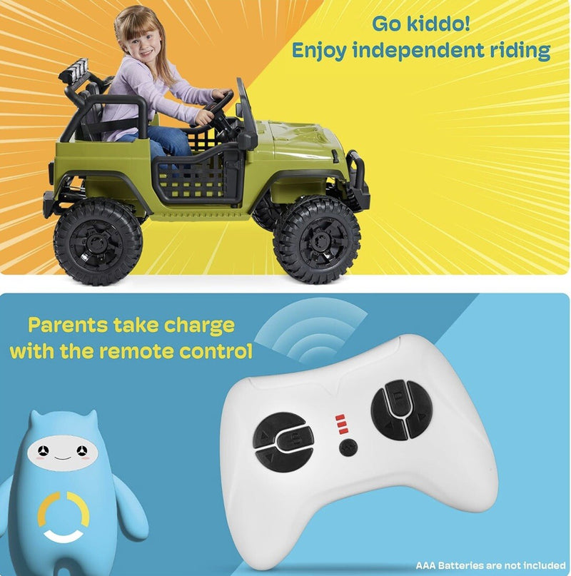12V Black 2-Seater Kids Battery-Powered Ride-On Car Toy Magic Cars 5