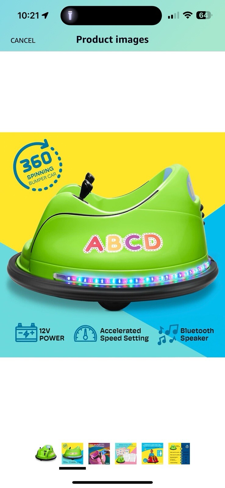 KidsZone Bumper Car Model TX4 for Kids – Safe, Durable, Gently Used Magic Cars 1