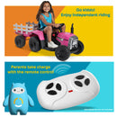 12V Kids Electric Ride-On Tractor with Trailer, LED Lights, and Bluetooth Magic Cars 11