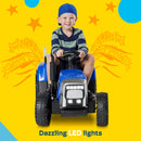 12V Kids Electric Ride-On Tractor with Trailer, LED Lights, and Bluetooth Magic Cars 2
