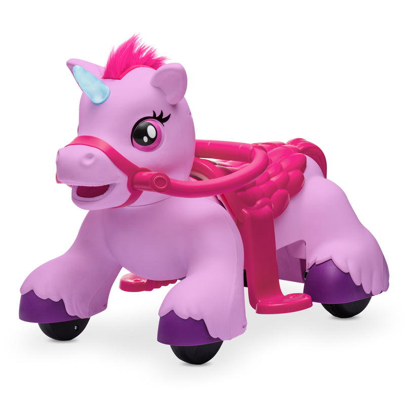 12V Electric Purple Unicorn Ride-On Car with Music for Kids Magic Cars 6