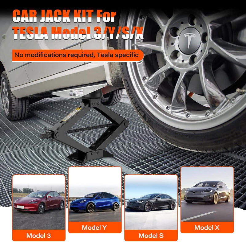 Car Jack Kit for Tesla Model 3/S/X and Model Y – 2.5 Ton Lifting Jack Magic Cars 1
