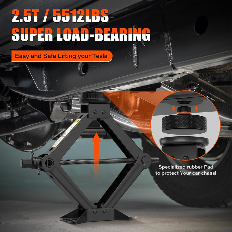 Car Jack Kit for Tesla Model 3/S/X and Model Y – 2.5 Ton Lifting Jack Magic Cars 2