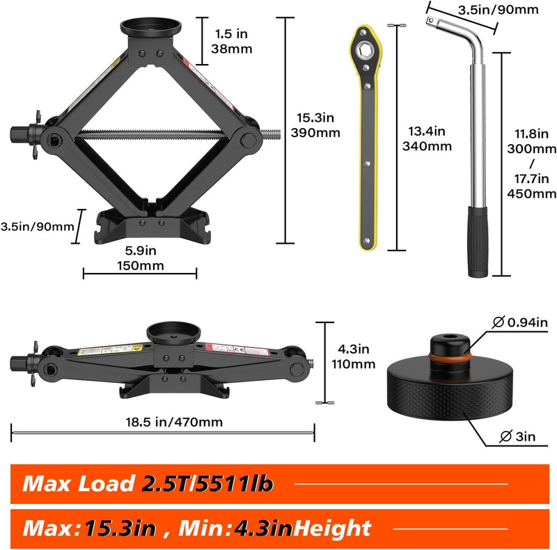 Car Jack Kit for Tesla Model 3/S/X and Model Y – 2.5 Ton Lifting Jack Magic Cars 6