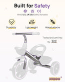 Pink Toddler Tricycle for Kids Aged 2-5 with Roll-Over Feature Magic Cars 3