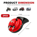 2 Pack High-Performance 12V Car Snail Horns, 300DB Dual Tone Horn Set Magic Cars 1