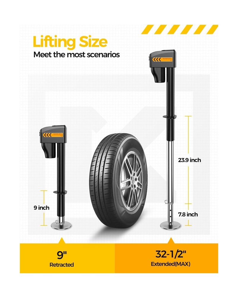 Electric Trailer Jack 5000 lbs Capacity Power Tongue Jack Adjustable 9.84" to 33.85" Magic Cars 3