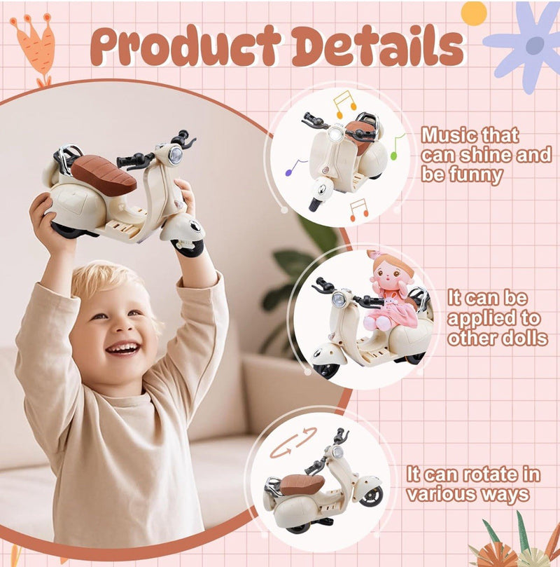 Labubu Ride-On Scooter Toy for Kids Magic Cars 3