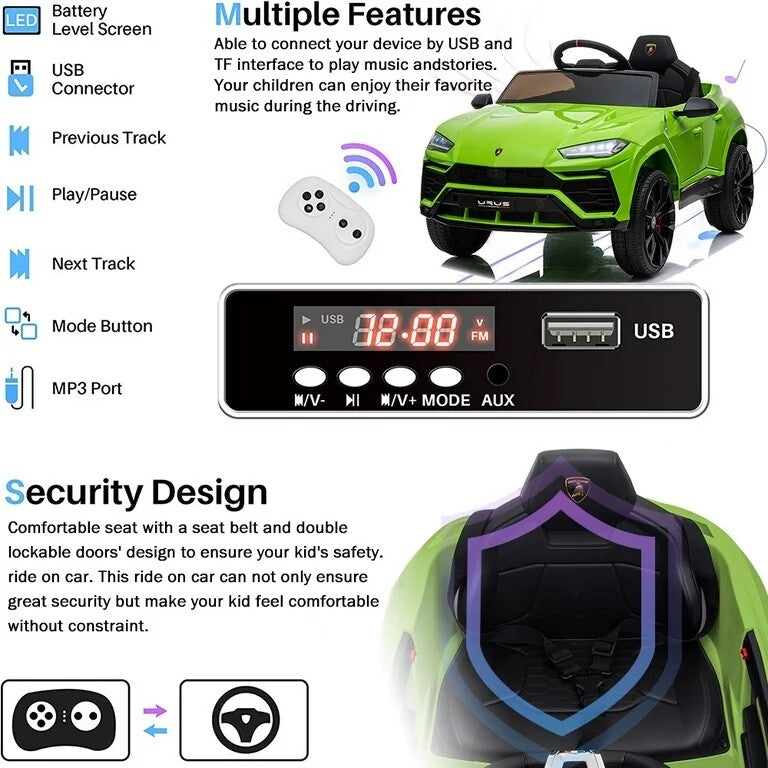 12V Battery-Powered Remote Control Ride-On Car Magic Cars 3