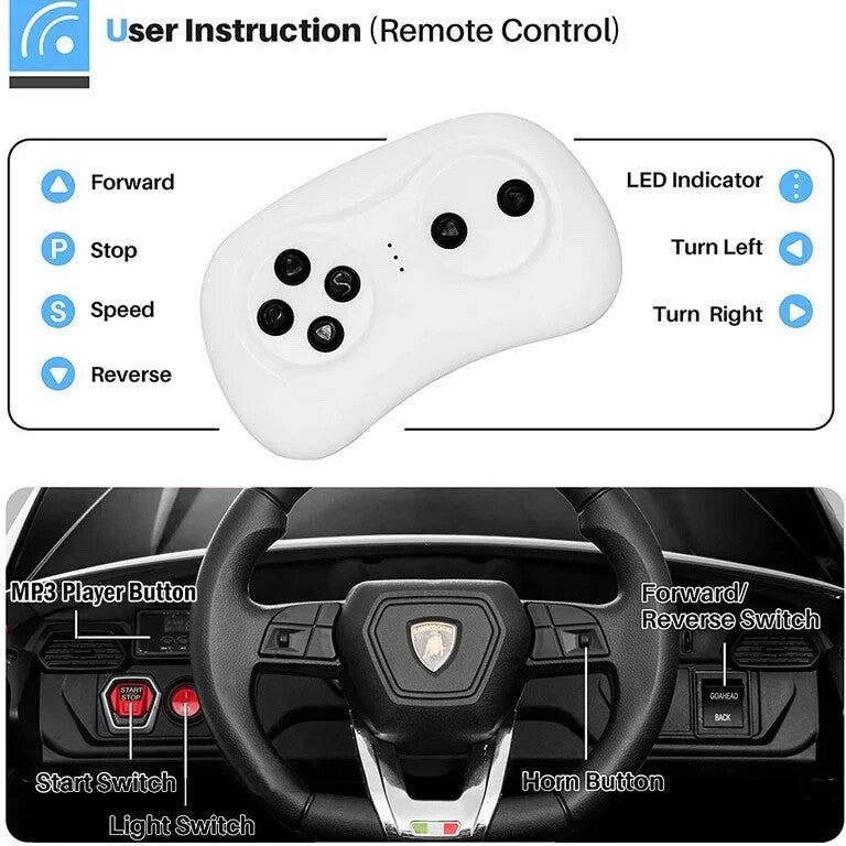 12V Battery-Powered Remote Control Ride-On Car Magic Cars 7