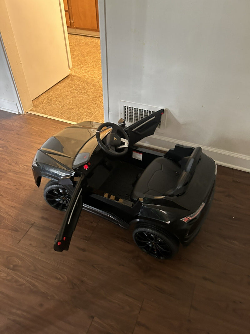 12V Battery-Powered Remote Control Lamborghini Ride-On Car in Black Magic Cars 2