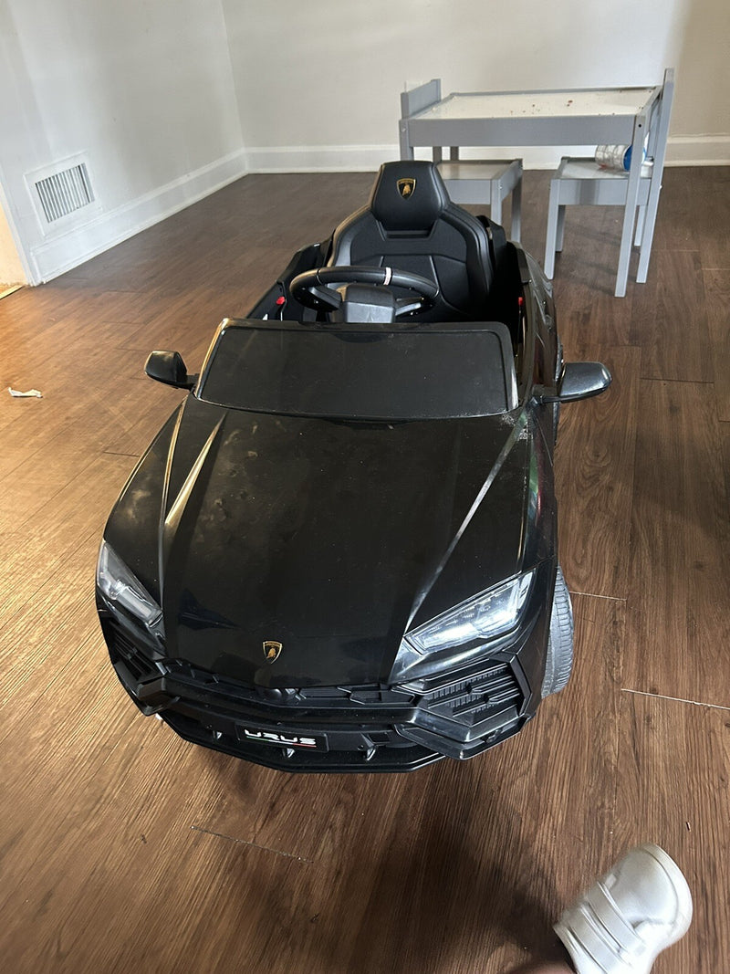 12V Battery-Powered Remote Control Lamborghini Ride-On Car in Black Magic Cars Variant 0