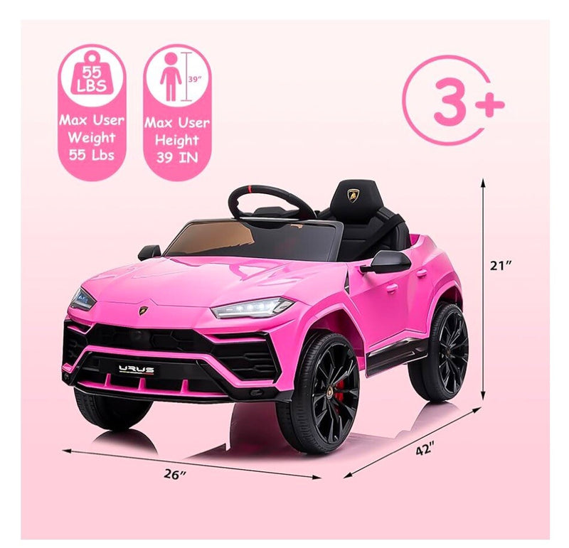 12V Battery-Powered Pink Ride-On Car with Remote Control Magic Cars 1