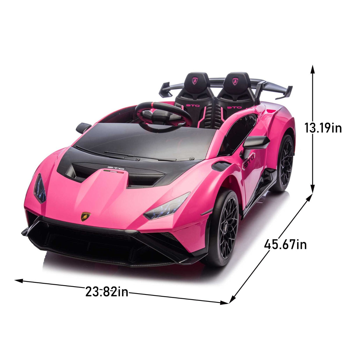 24V Kids Electric Ride-On Drift Car in Pink with Sports Design