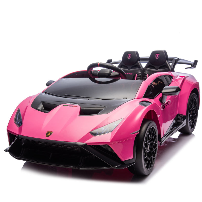 24V Kids Electric Ride-On Drift Car in Pink with Sports Design Magic Cars 3