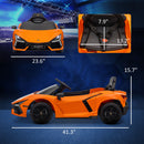 Licensed Kids Ride-On Car with Suspension in Orange Magic Cars 1