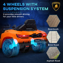 Licensed Kids Ride-On Car with Suspension in Orange Magic Cars 6
