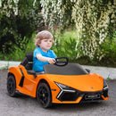 Licensed Kids Ride-On Car with Suspension in Orange Magic Cars 8