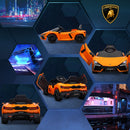Licensed Kids Ride-On Car with Suspension in Orange - Lamborghini Revuelto Model Magic Cars 10