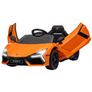 Licensed Kids Ride-On Car with Suspension in Orange - Lamborghini Revuelto Model Magic Cars 3