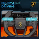 Licensed Kids Ride-On Car with Suspension in Orange - Lamborghini Revuelto Model Magic Cars 7