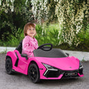 Licensed Kids Ride-On Lamborghini Revuelto Car with Suspension Pink Magic Cars 8