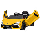 Licensed Lamborghini Revuelto Kids Ride-On Car with Suspension in Yellow Magic Cars 3