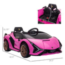 Lamborghini SIAN 12V Pink Kids Electric Ride-On Car with Remote Control Magic Cars 2