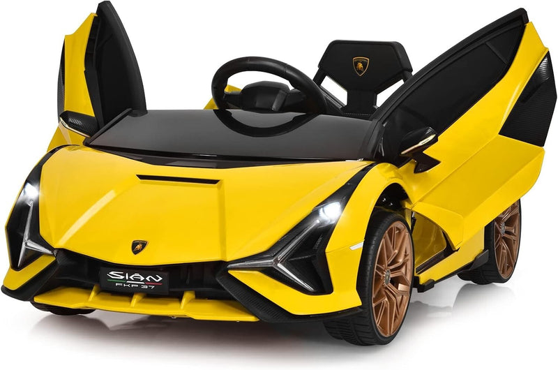 12V Ride-On Toddler Car with Multimedia Player, Yellow Magic Cars 2