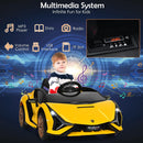 12V Ride-On Toddler Car with Multimedia Player, Yellow Magic Cars 4