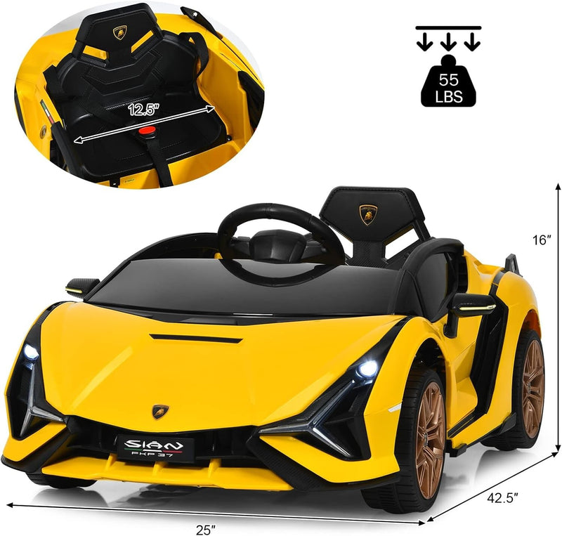12V Ride-On Toddler Car with Multimedia Player, Yellow Magic Cars 8