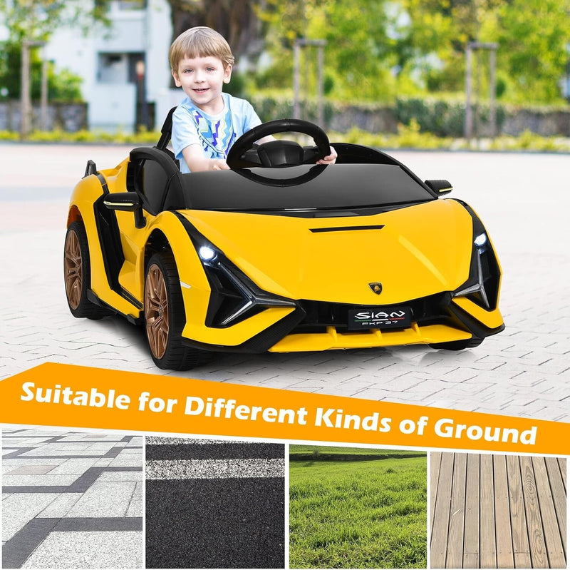 12V Ride-On Toddler Car with Multimedia Player, Yellow Magic Cars 9