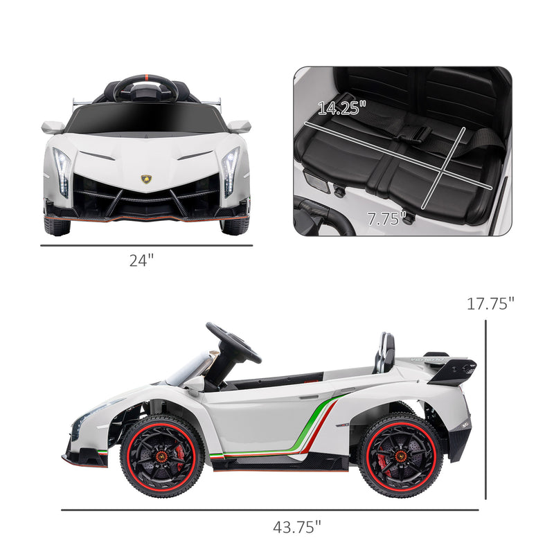 Licensed Lamborghini Veneno Kids Ride-On Car with Bluetooth Music Magic Cars 1