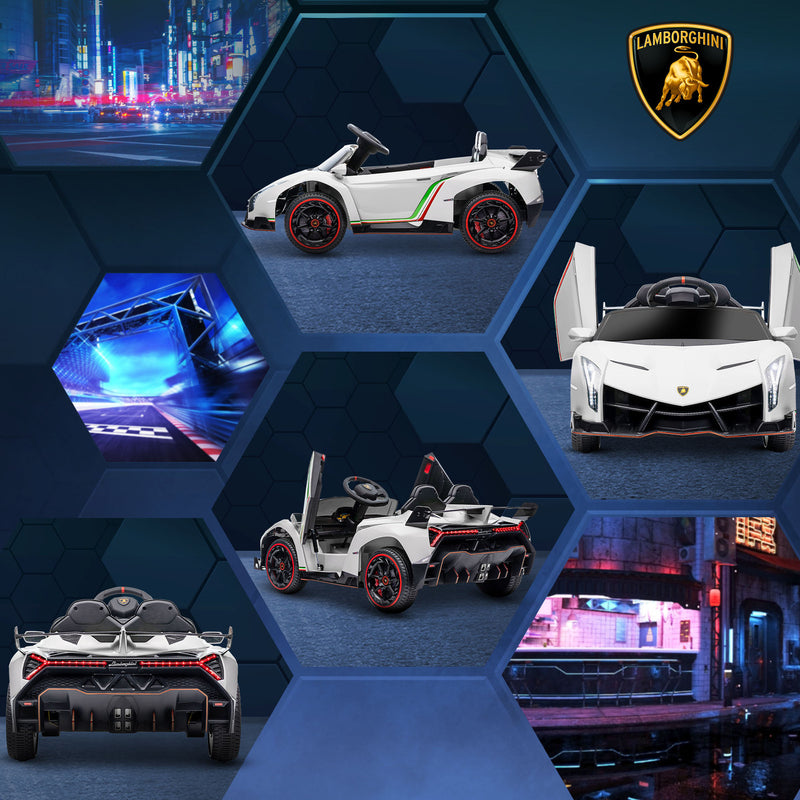 Licensed Lamborghini Veneno Kids Ride-On Car with Bluetooth Music Magic Cars 9