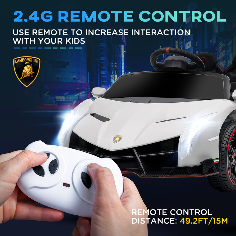 Licensed Lamborghini Veneno Kids Ride-On Car with Bluetooth and Music Magic Cars 5